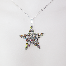 Pendant 45cm - Pavo-Silver Chain - Pendant 45cm - Laiton argenté